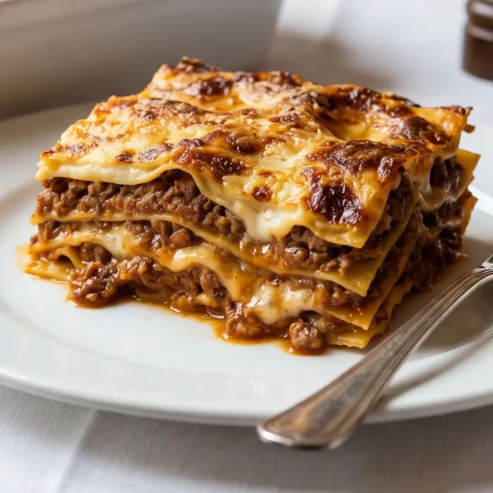 Lasagne alla Bolognese, traditional dish from Bologna