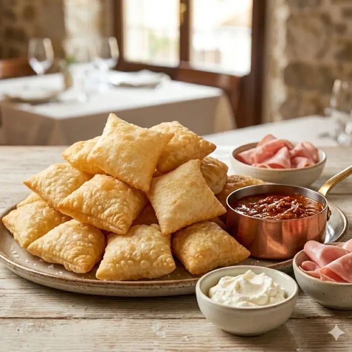 Crescentine, traditional dish from Bologna