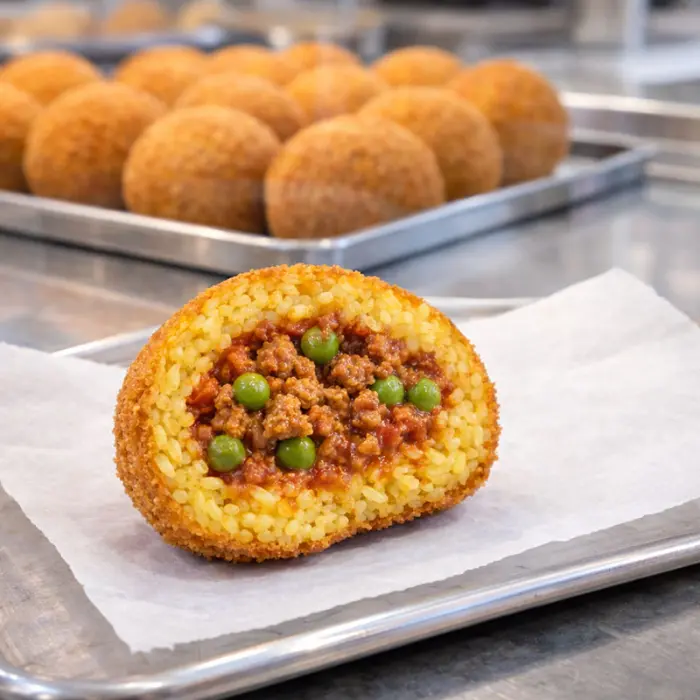 Arancina, traditional dish from Palermo