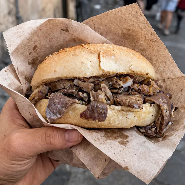 Pani ca Meusa, traditional dish from Palermo