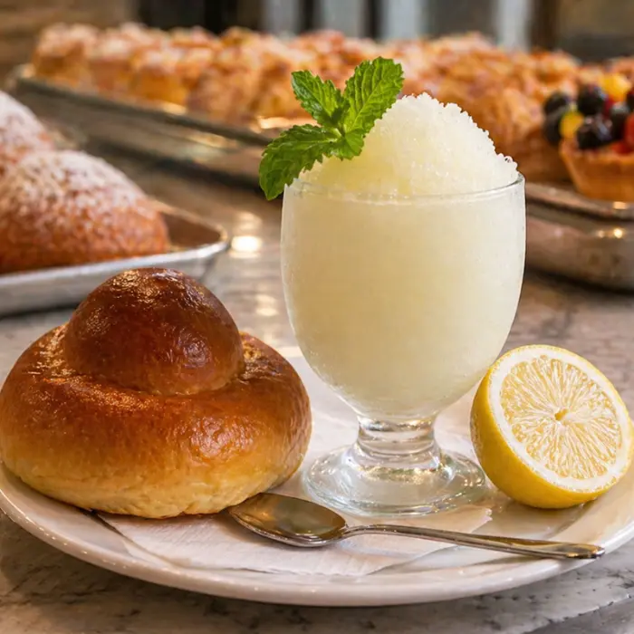 Granita, traditional dish from Palermo