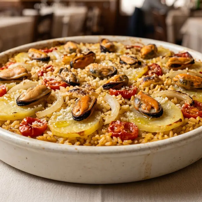 Tiella Barese, traditional dish from Bari